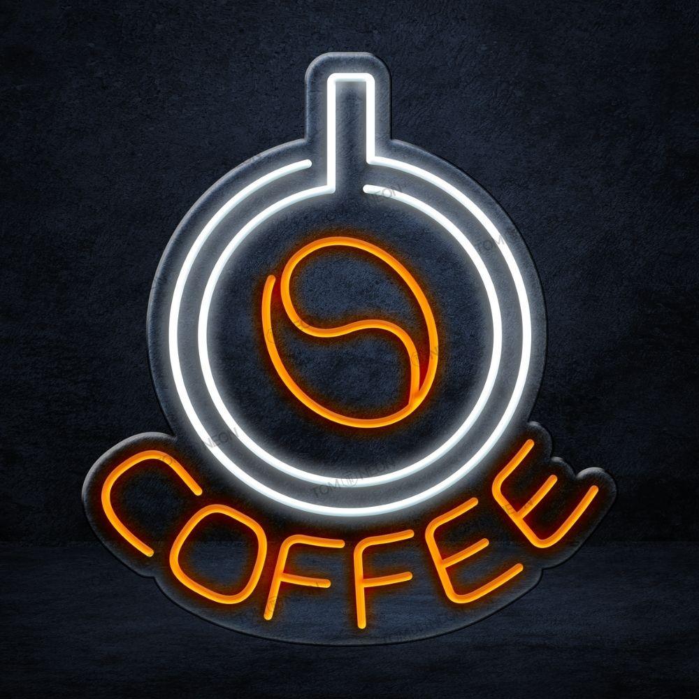 "Coffee Top Bean" LED Neon Schild Holz - TOM NEON