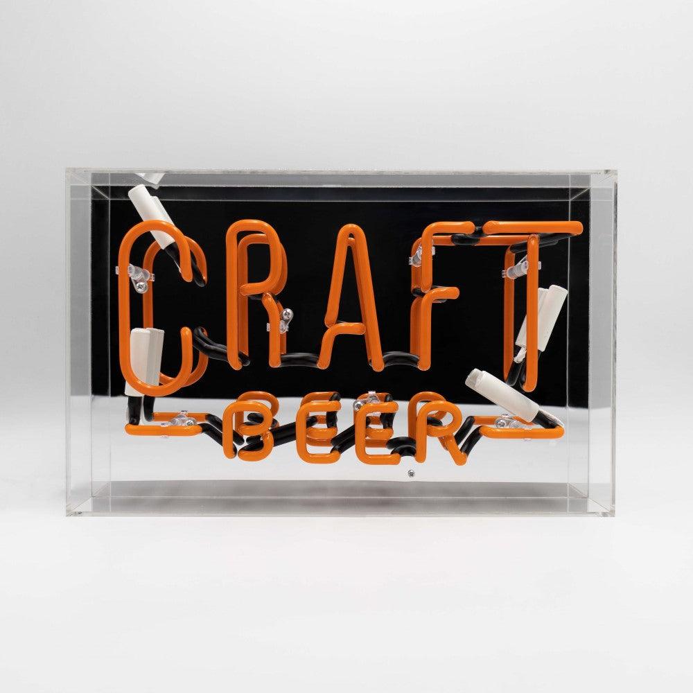 "Craft Beer" Large Glas Neon Box - TOM NEON