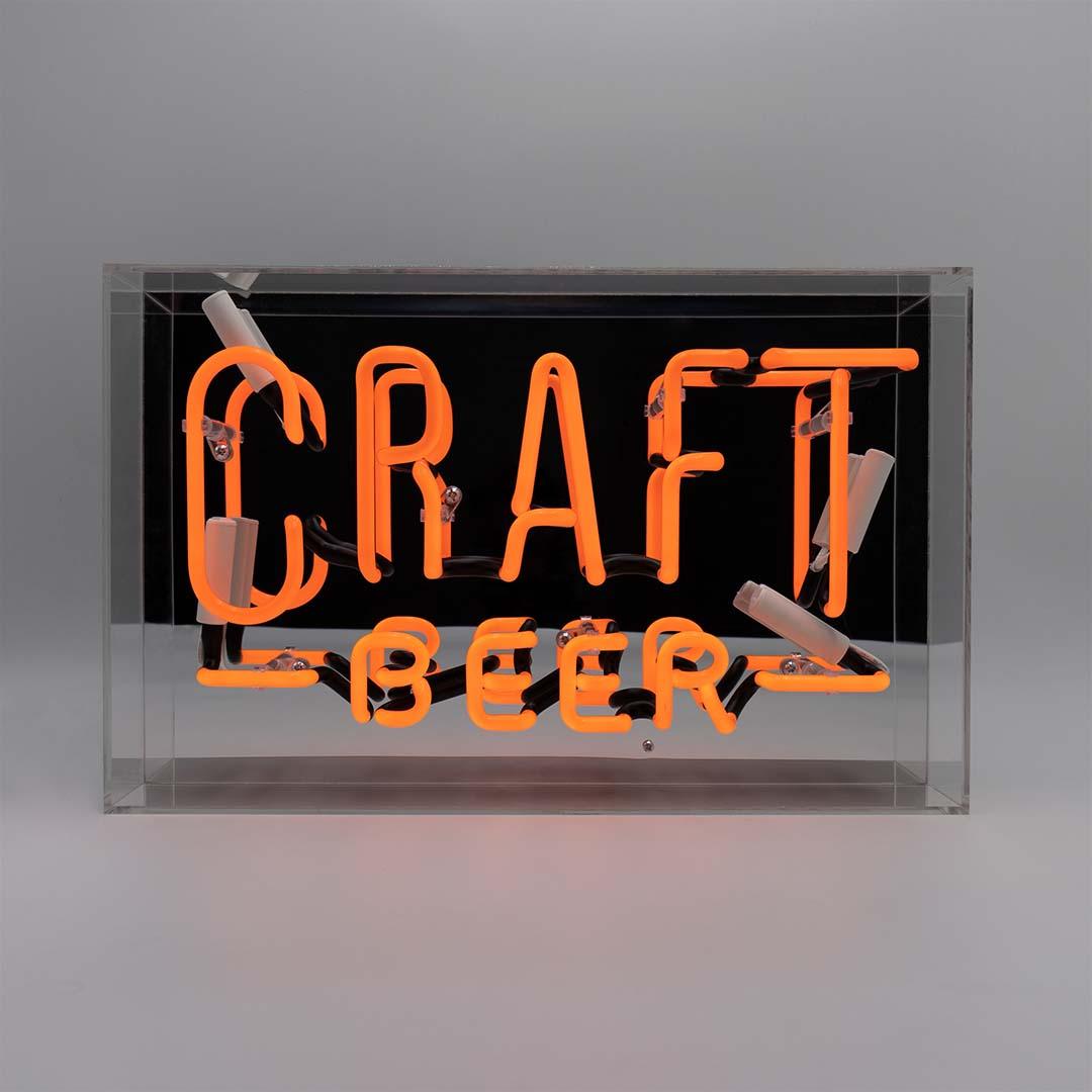 "Craft Beer" Large Glas Neon Box - TOM NEON