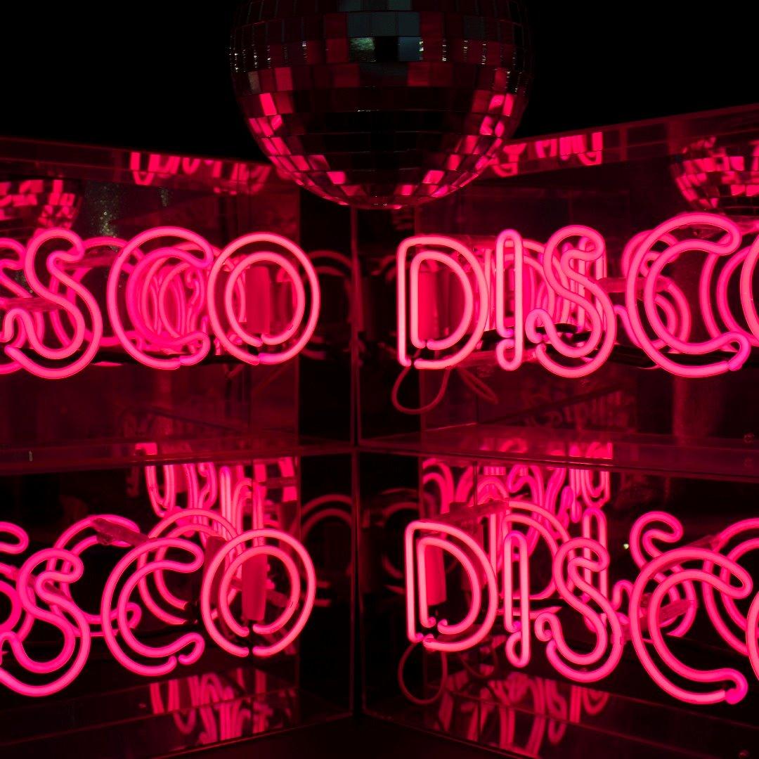 "Disco" Glas Neon Box - TOM NEON