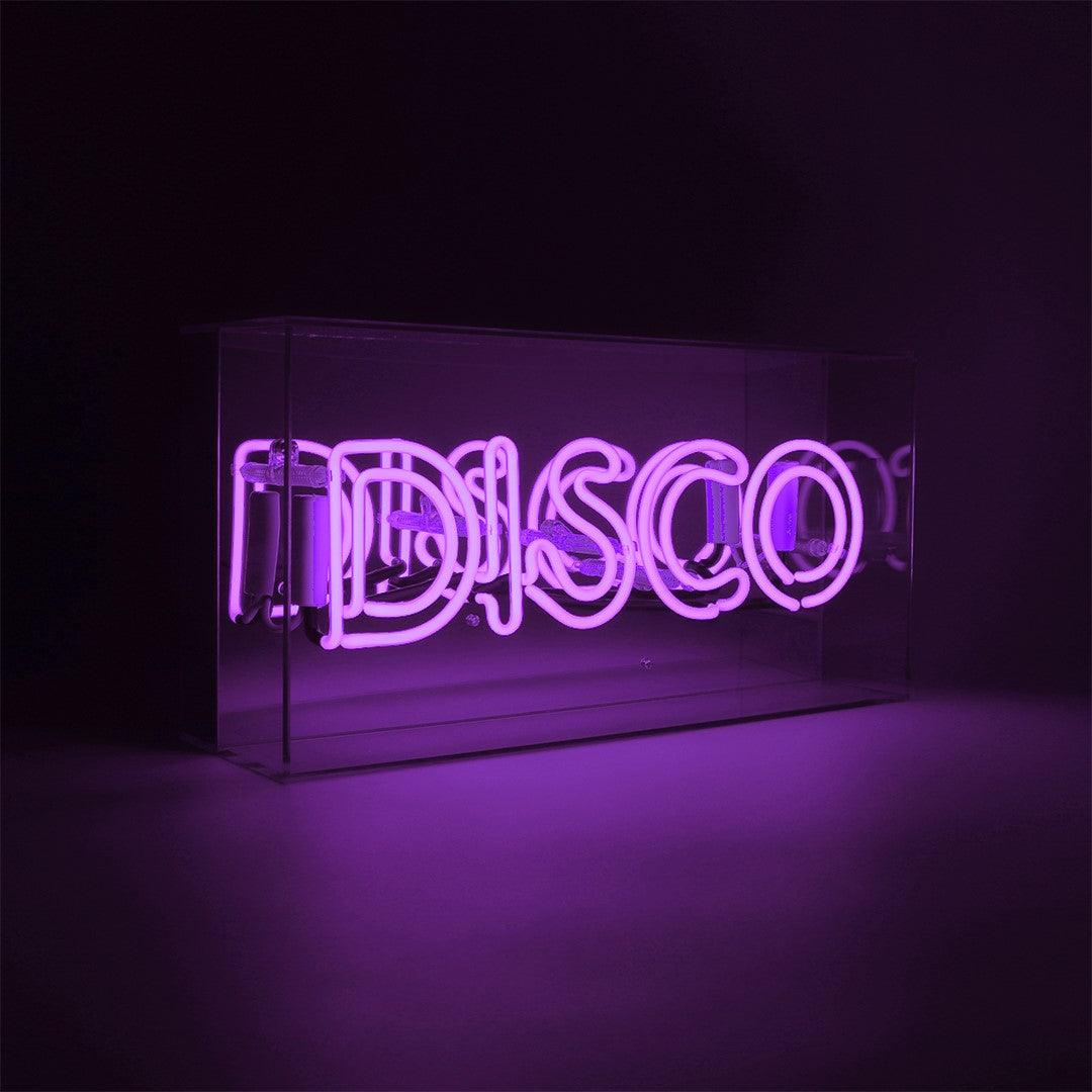 "Disco" Glas Neon Box - TOM NEON