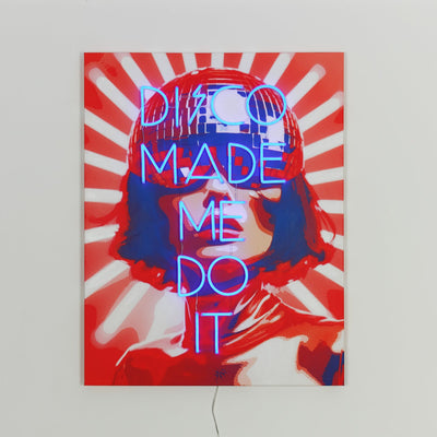"Disco Made Me Do It" LED Neon Wall Art