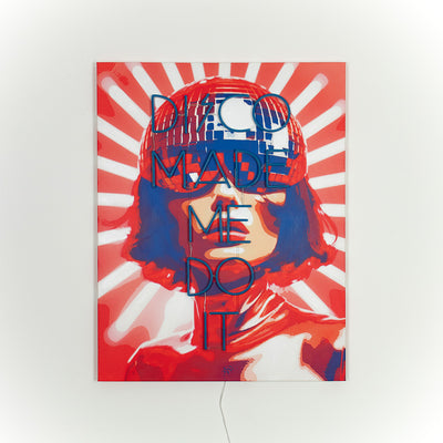 "Disco Made Me Do It" LED Neon Wall Art