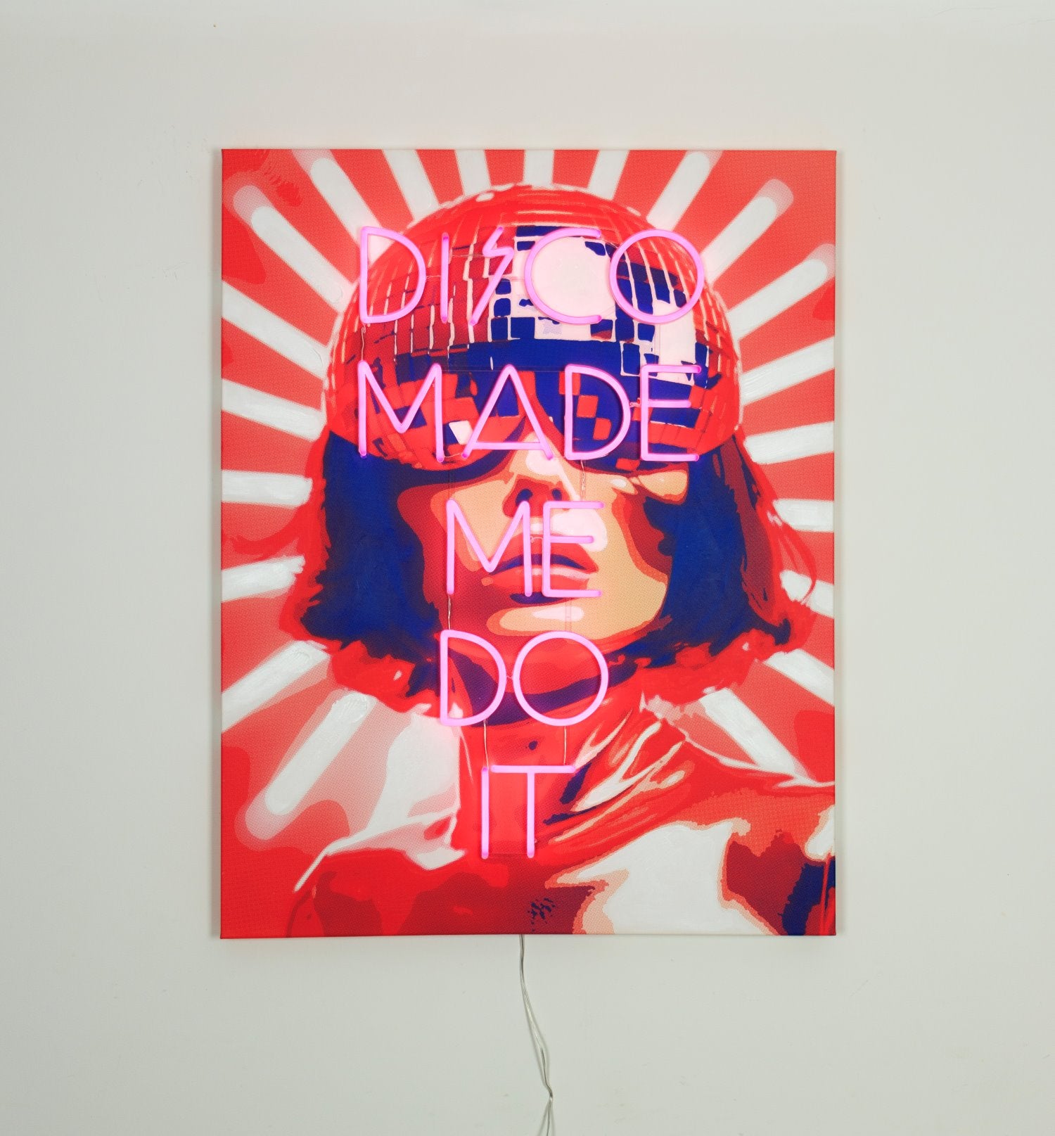 "Disco Made Me Do It" LED Neon Wall Art