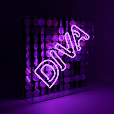 "Diva" Glas Neon Box - TOM NEON