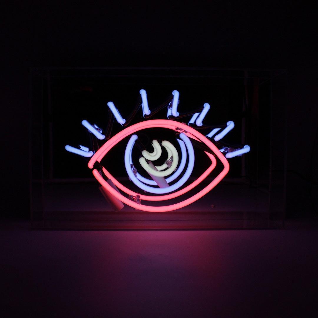 "Eye" Glas Neon Box - TOM NEON