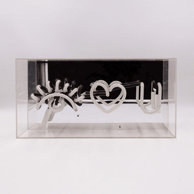 "Eye Love U" Glas Neon Box - TOM NEON
