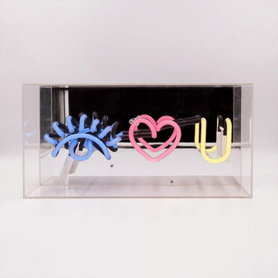 "Eye Love U" Glas Neon Box - TOM NEON