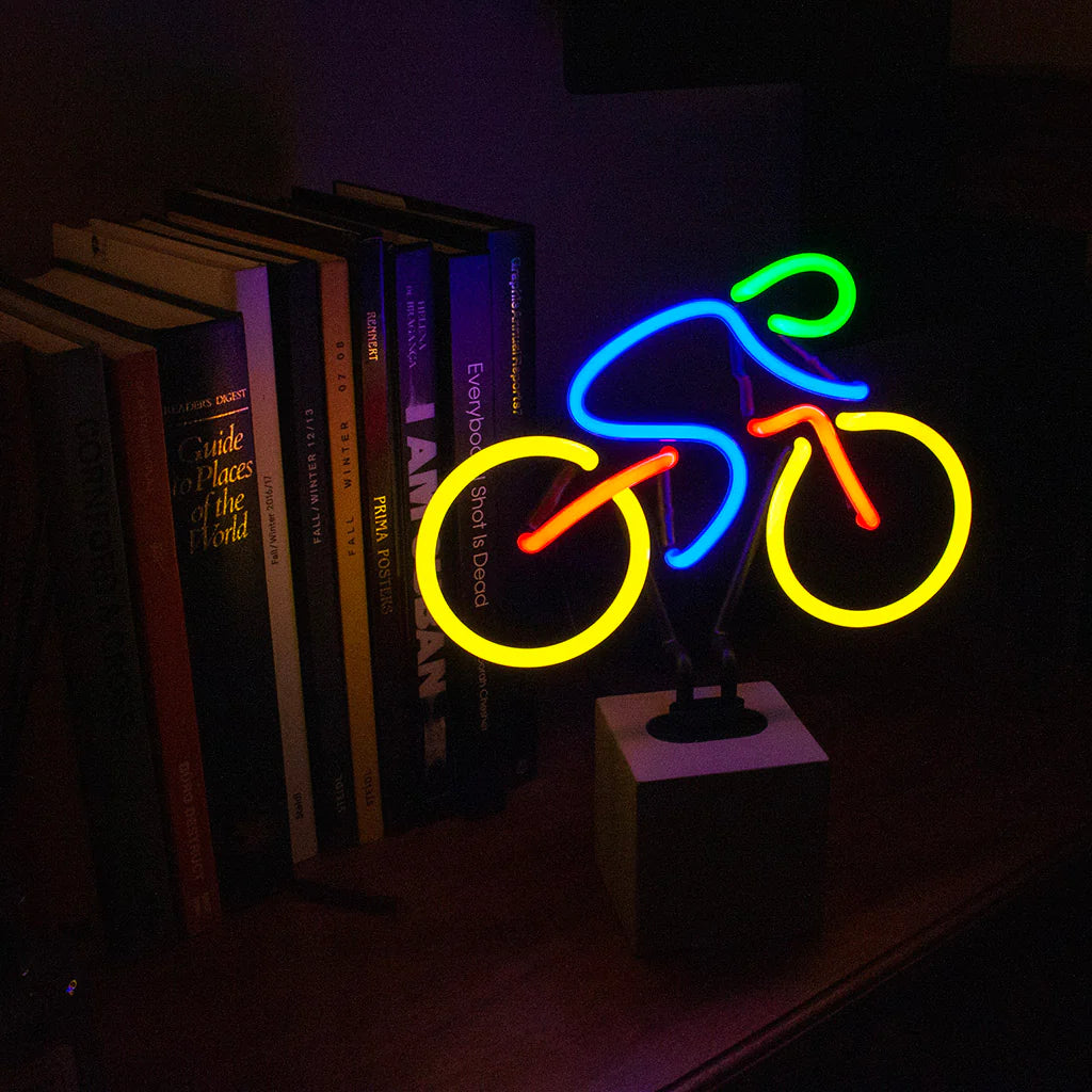 "Fahrrad" Glas Stand-Neon