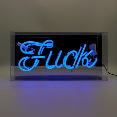 "F*ck" Glas Neon Box - TOM NEON
