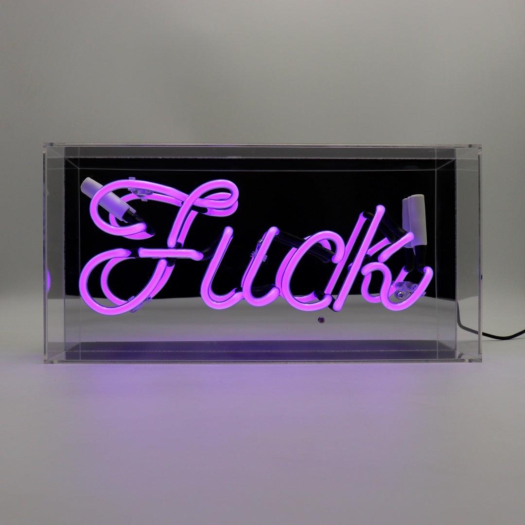 "F*ck" Glas Neon Box - TOM NEON
