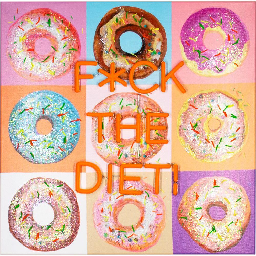 "F*ck the Diet" LED Neon Wall Art - TOM NEON