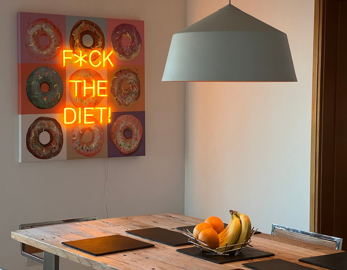 "F*ck the Diet" LED Neon Wall Art