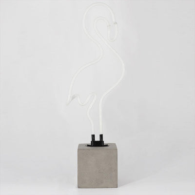 "Flamingo" Glas Stand-Neon - TOM NEON