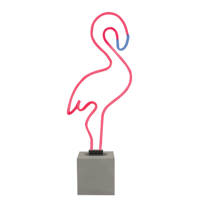 "Flamingo" Glas Stand-Neon - TOM NEON