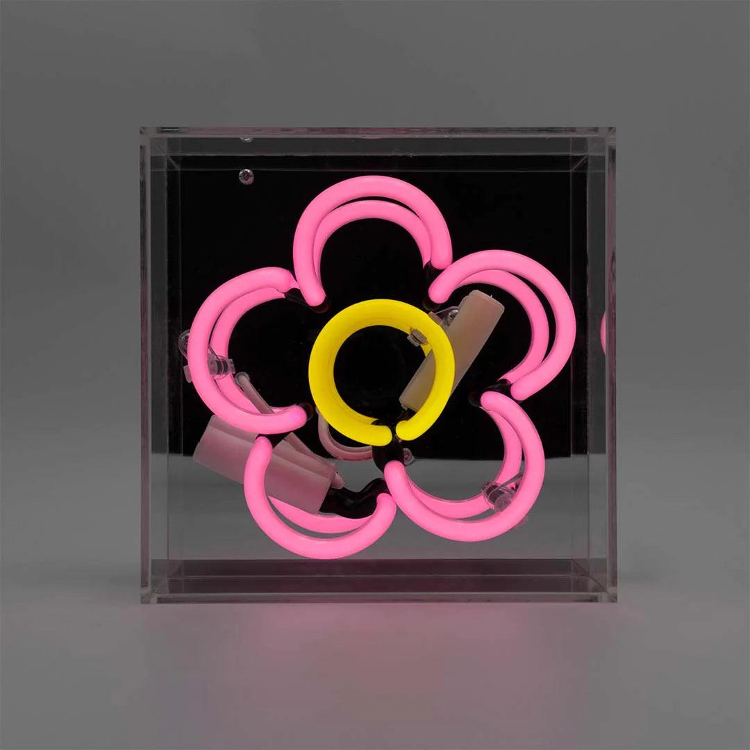 "Flower" Glas Neon Box - TOM NEON