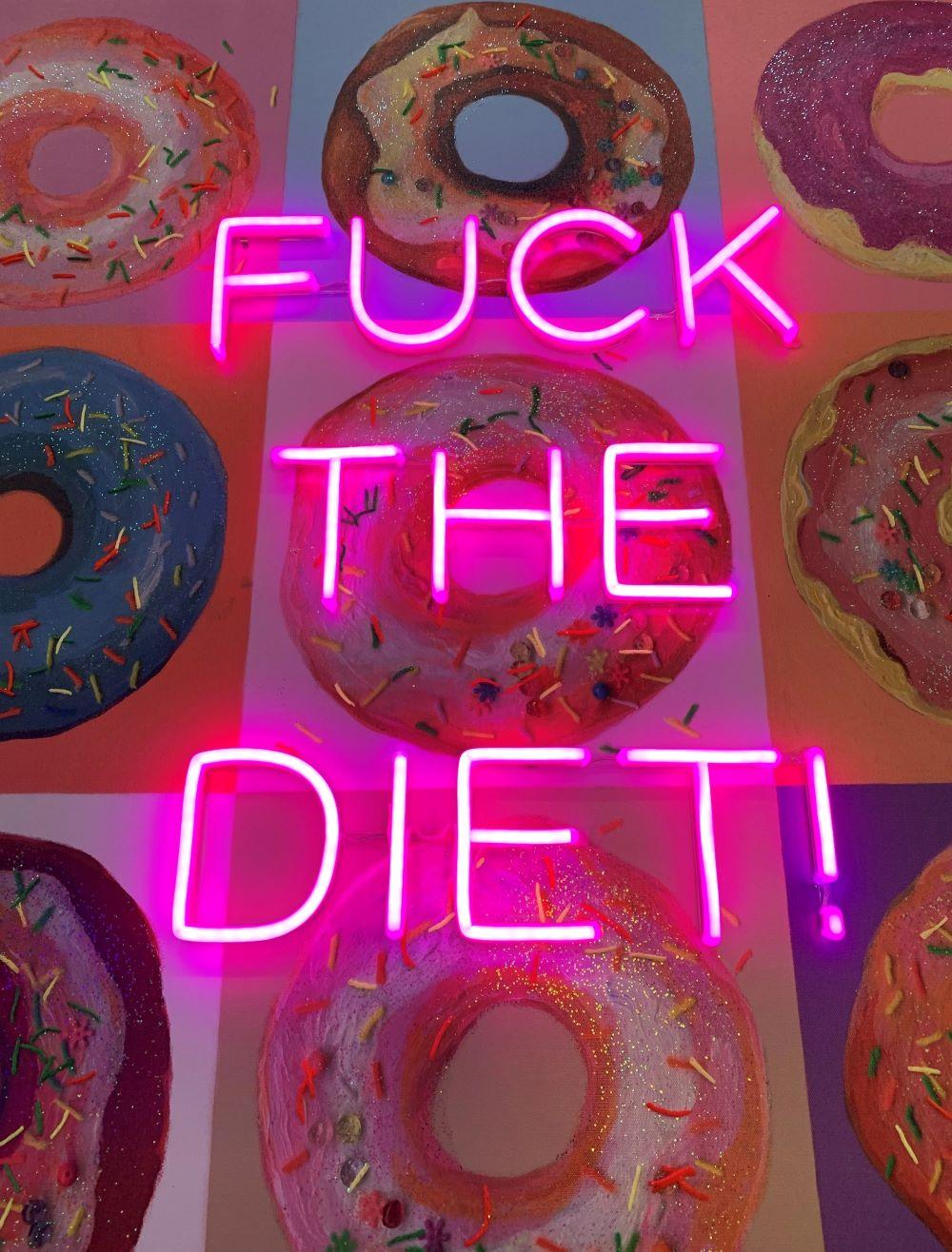 "F the Diet" LED Neon Wall Art - TOM NEON