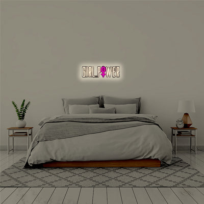 "Girl Power" LED Neon Schriftzug