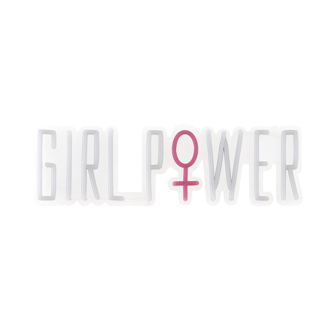 "Girl Power" neon sign lettering LED light