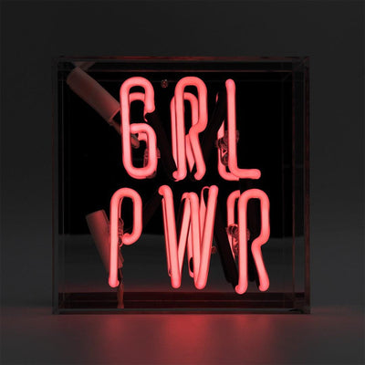 "Girl Power" Mini Glas Neon Box - TOM NEON