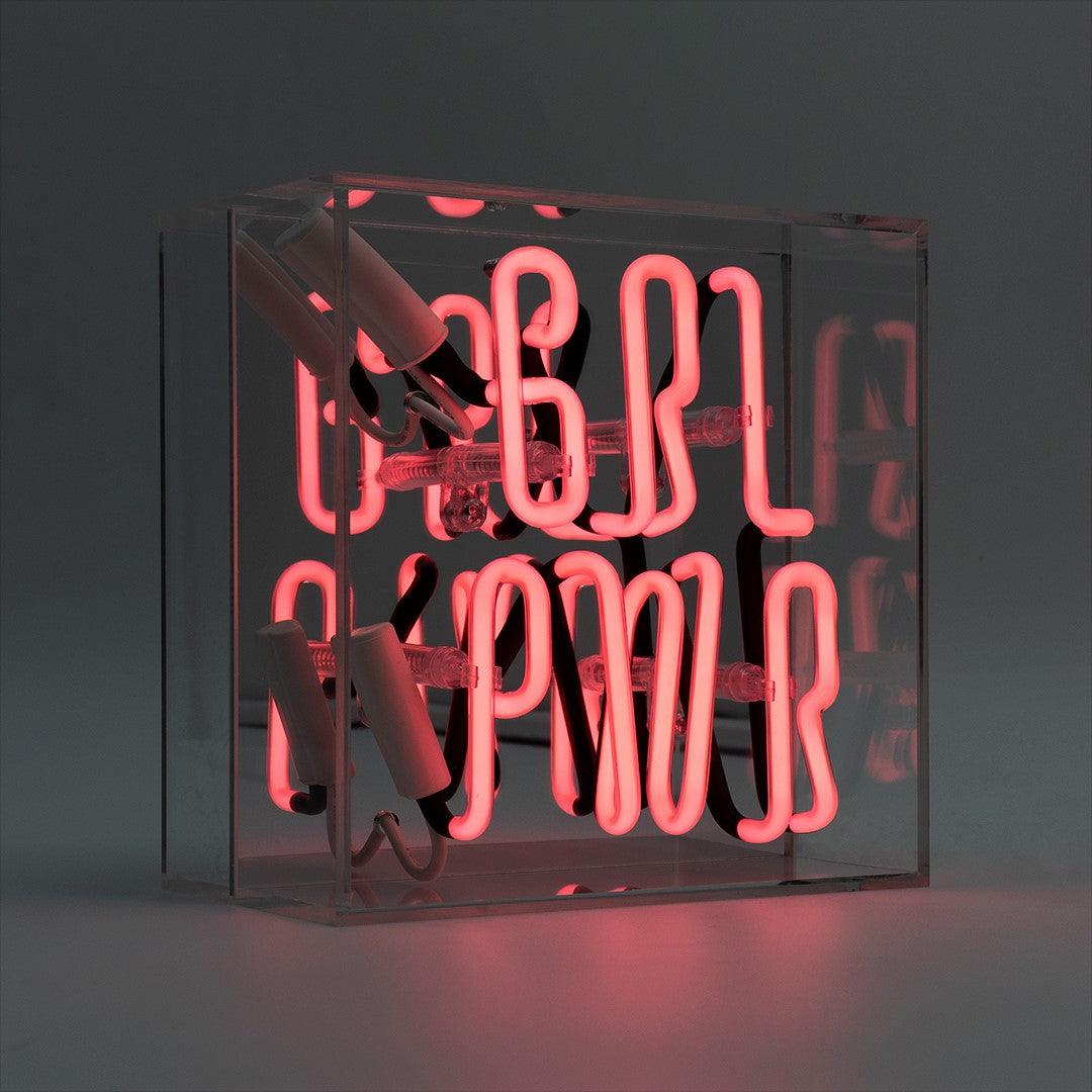 "Girl Power" Mini Glas Neon Box - TOM NEON