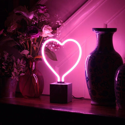 "Herz" Glas Stand-Neon - TOM NEON