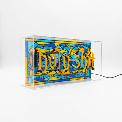 "holy shit" Glas Neon Box - TOM NEON