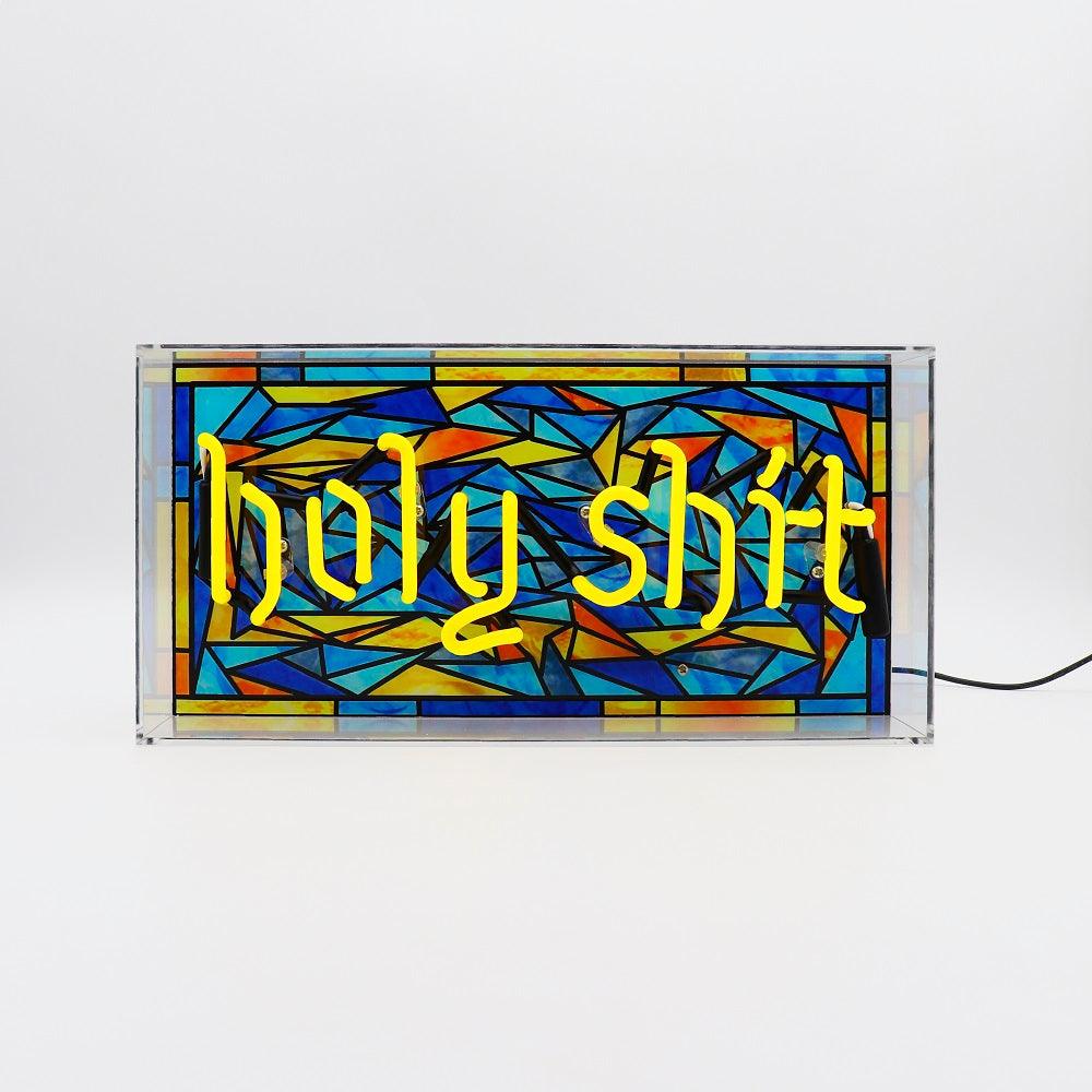 "holy shit" Glas Neon Box - TOM NEON