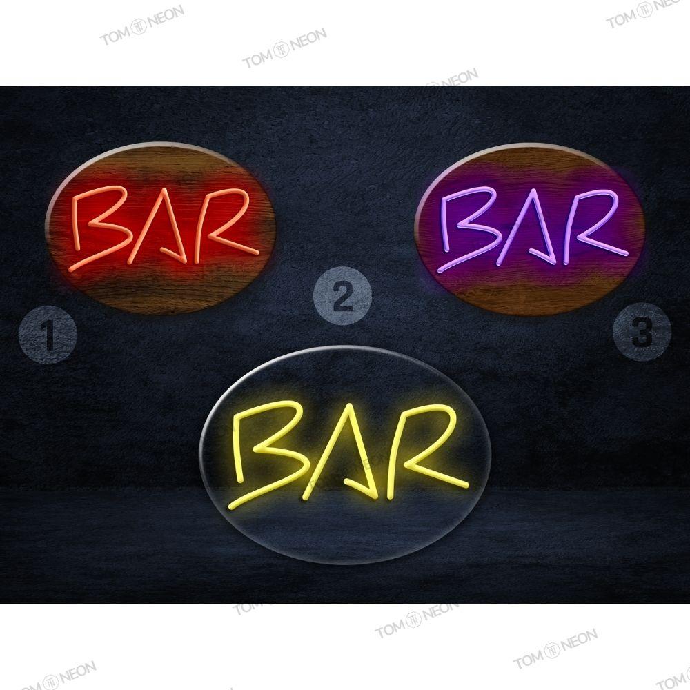 "Bar" LED Neon Schild Holz - TOM NEON