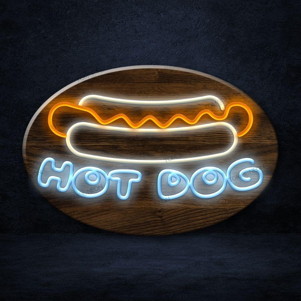 "Hot Dog" LED Neon Schild Holz - TOM NEON