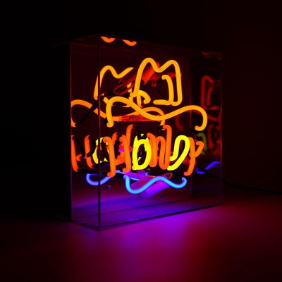 "Howdy" Glas Neon Box - TOM NEON