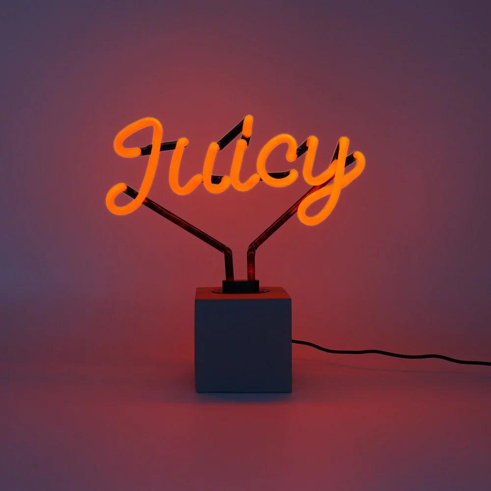 "Juicy" Glas Stand-Neon - TOM NEON