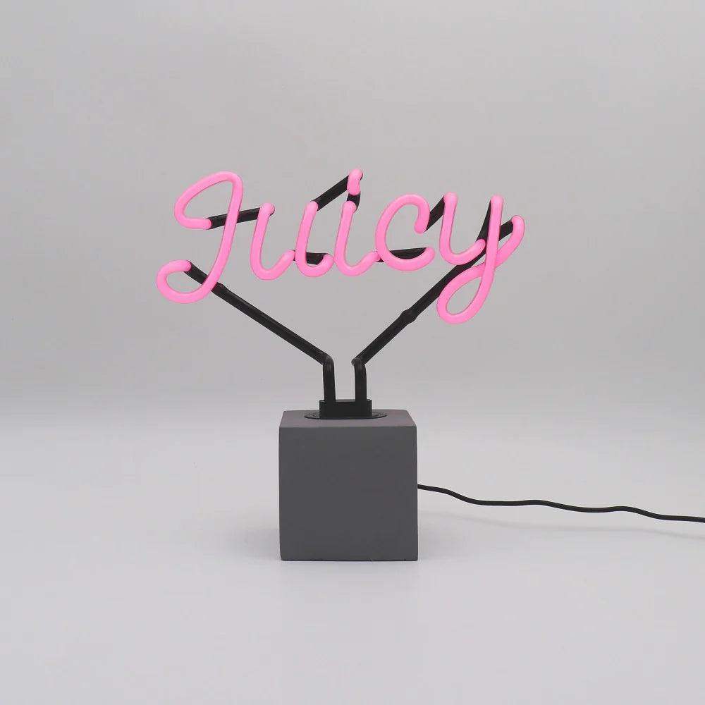 "Juicy" Glas Stand-Neon - TOM NEON