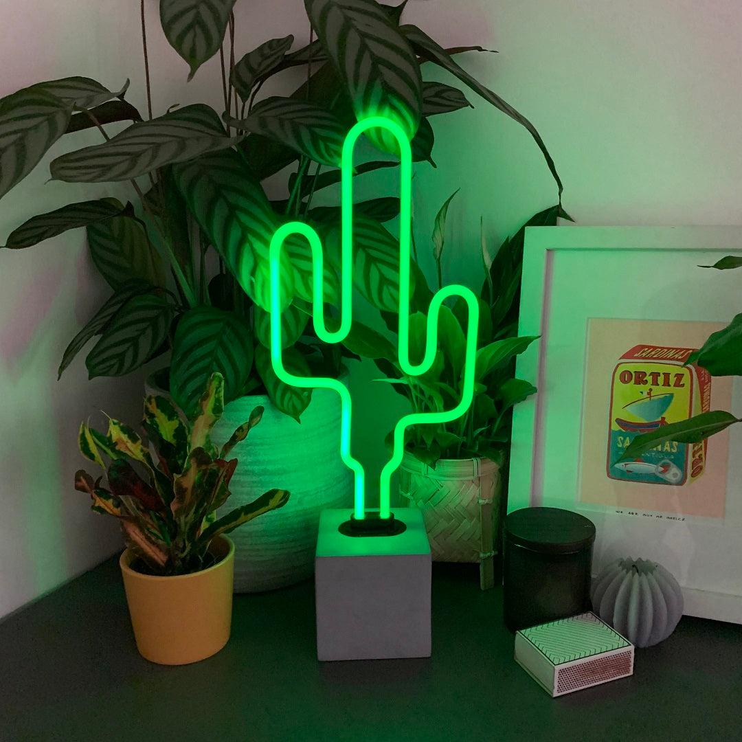 "Kaktus" Glas Stand-Neon - TOM NEON
