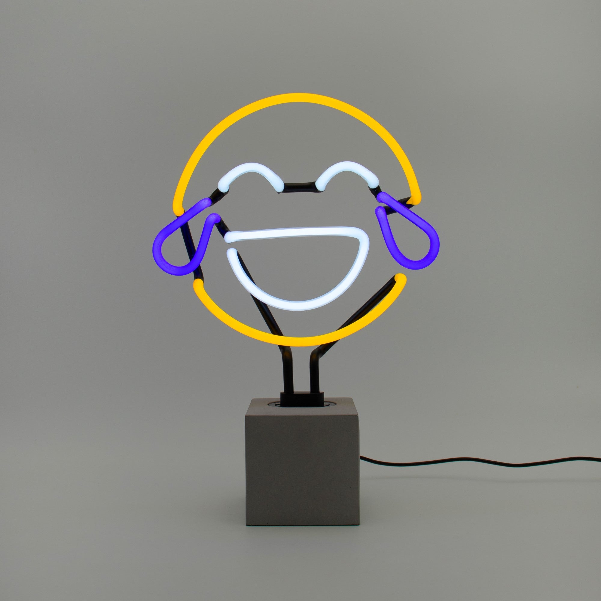 "Laughing" glass stand-neon