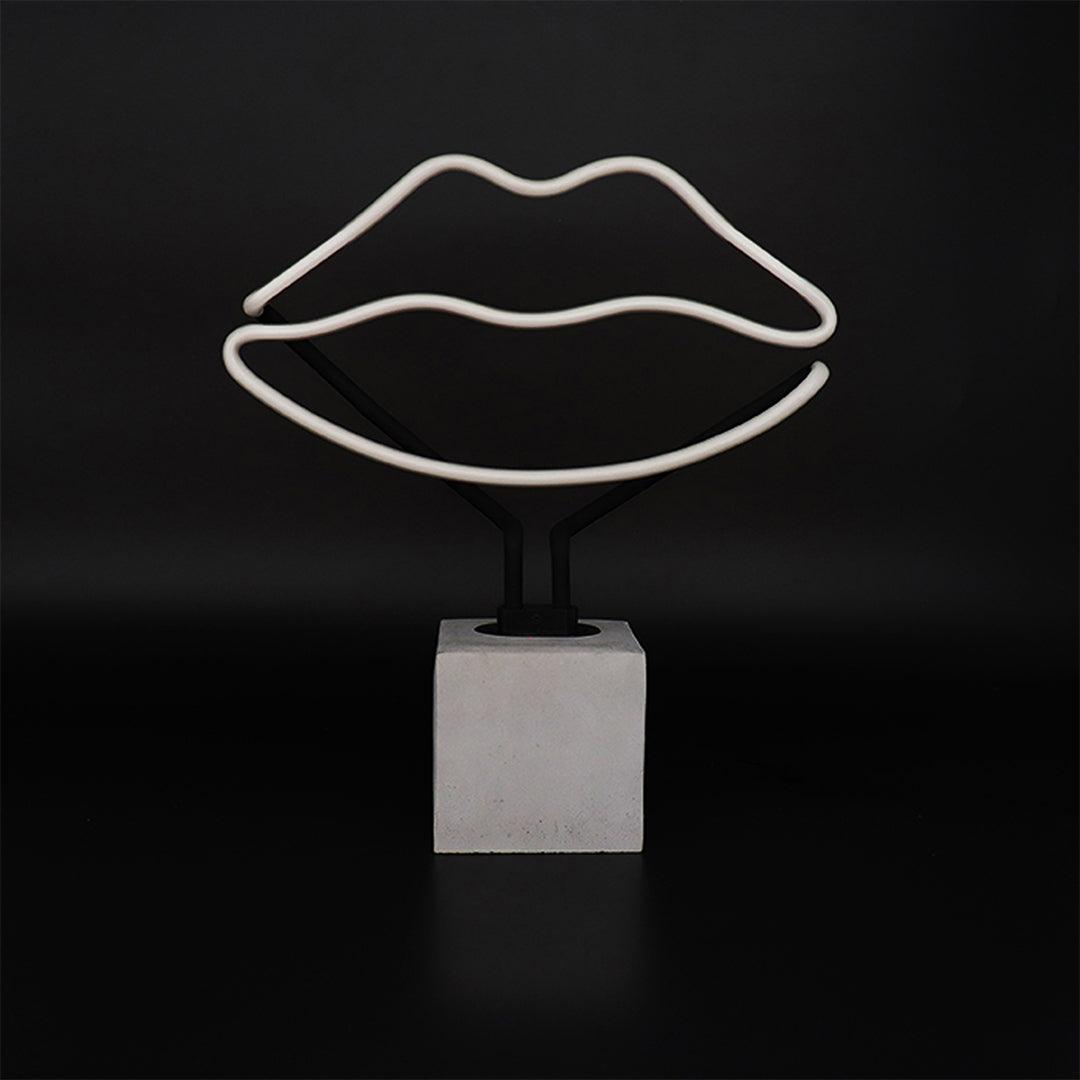 "Lippen" Glas Stand-Neon - TOM NEON