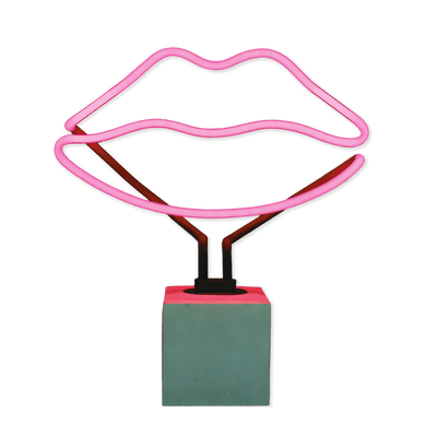 "Lippen" Glas Stand-Neon - TOM NEON