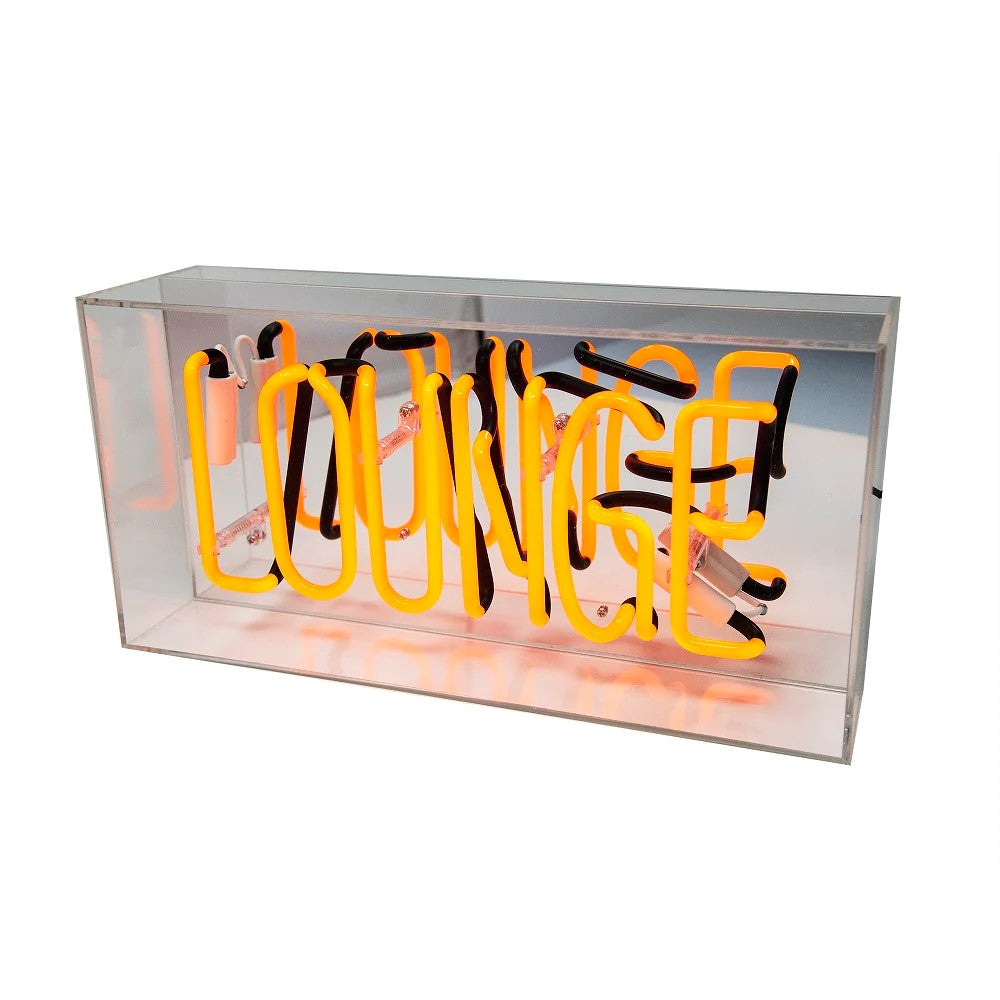 "Lounge" Glass Neon Box