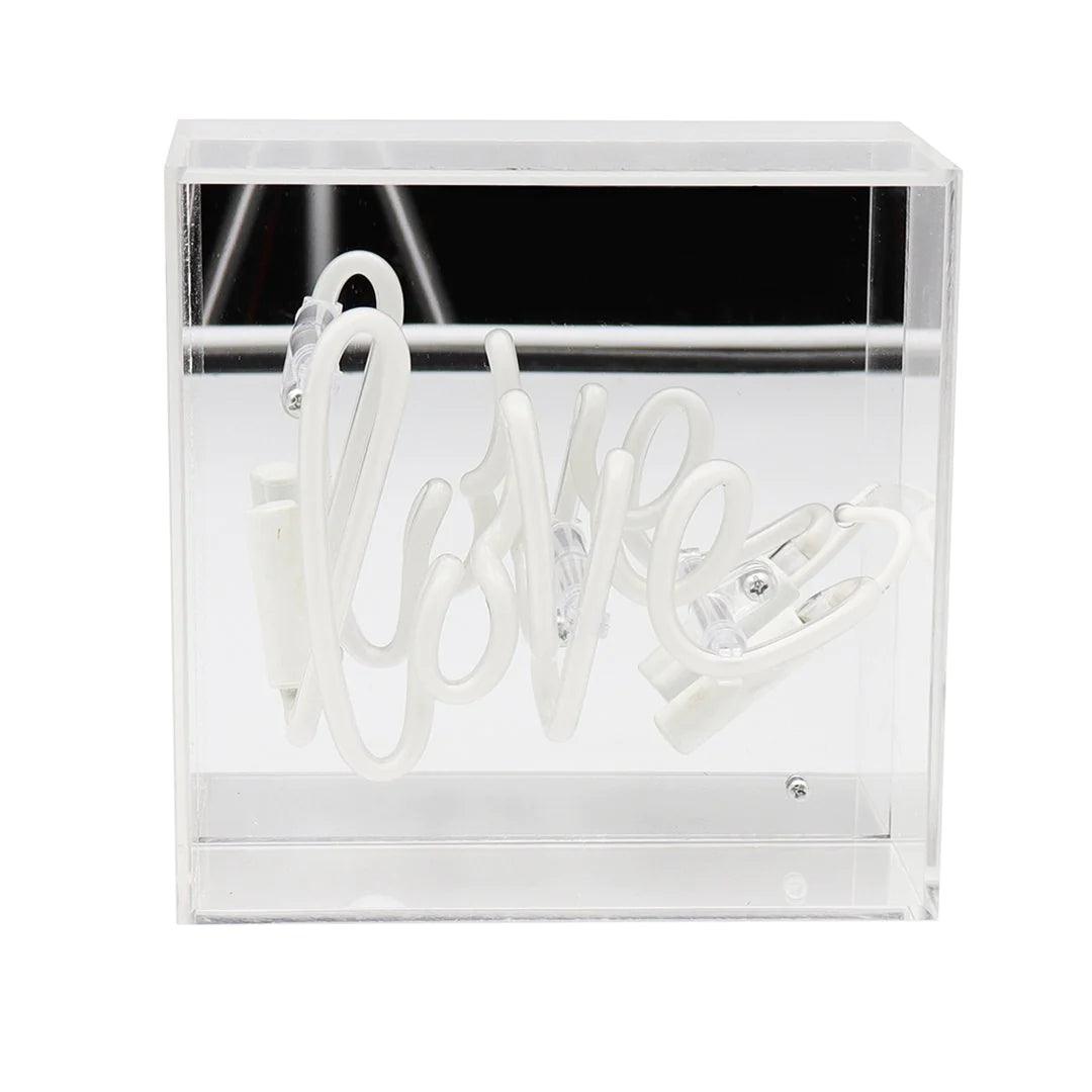"Love Lettering" Glas Neon Box - TOM NEON