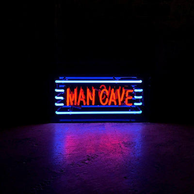 "Man Cave" Glas Neon Box - TOM NEON