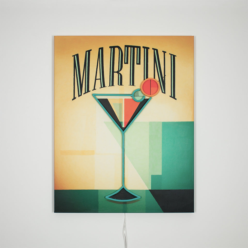 "Martini" LED Neon Wall Art