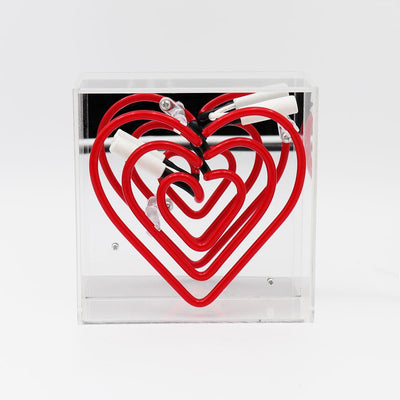 "Heart" Mini Glas Neon Box - TOM NEON