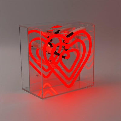 "Heart" Mini Glas Neon Box - TOM NEON