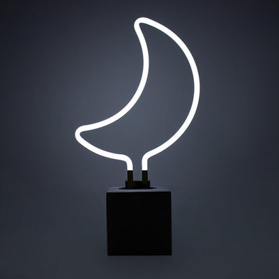 "Mond" Glas Stand-Neon - TOM NEON