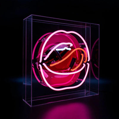 "Mouth" Glas Neon Box - TOM NEON