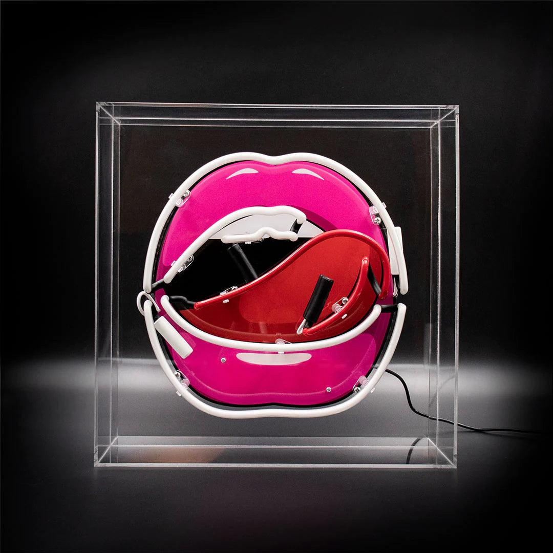 "Mouth" Glas Neon Box - TOM NEON