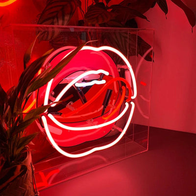 "Mouth" Glas Neon Box - TOM NEON
