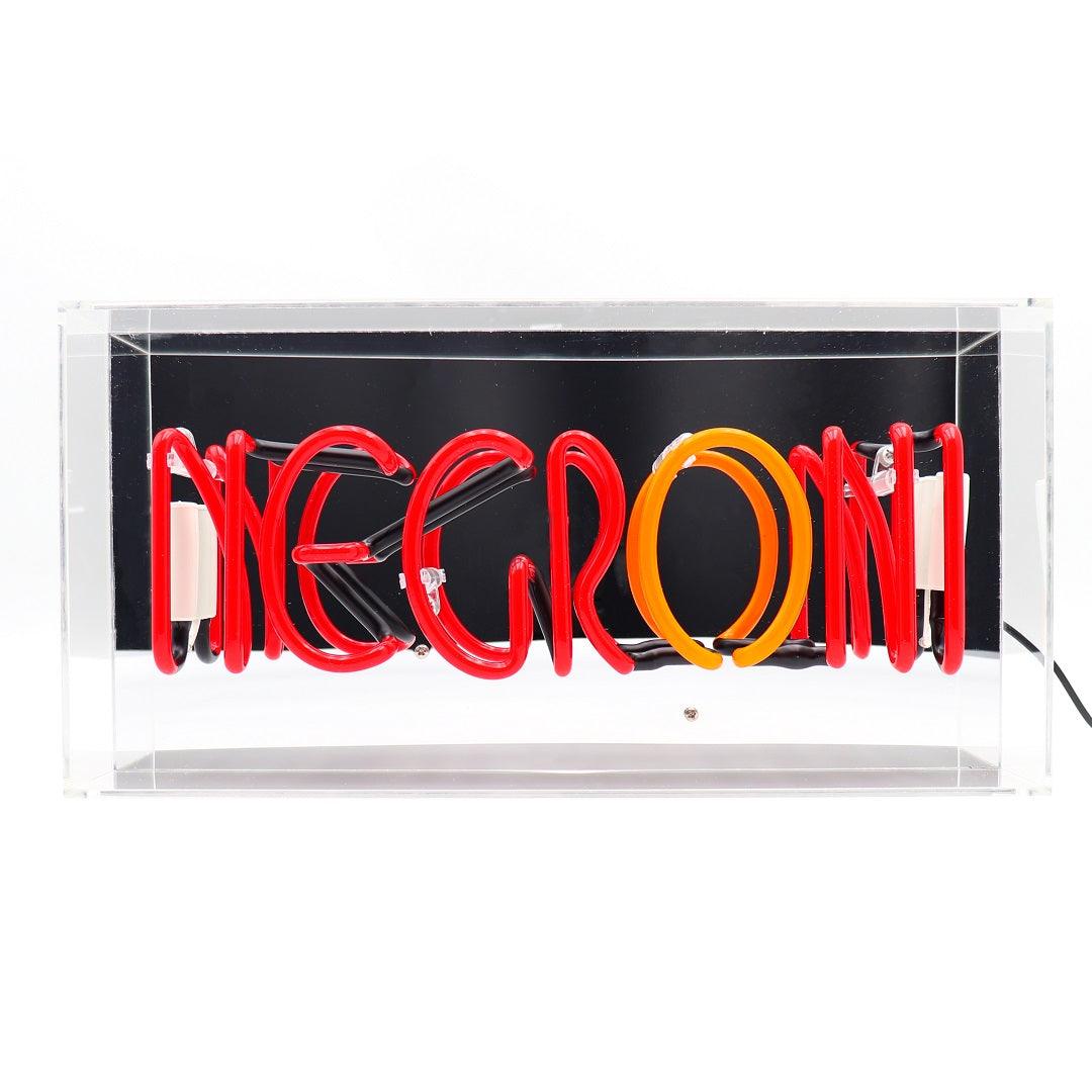 "Negroni" Glas Neon Box - TOM NEON