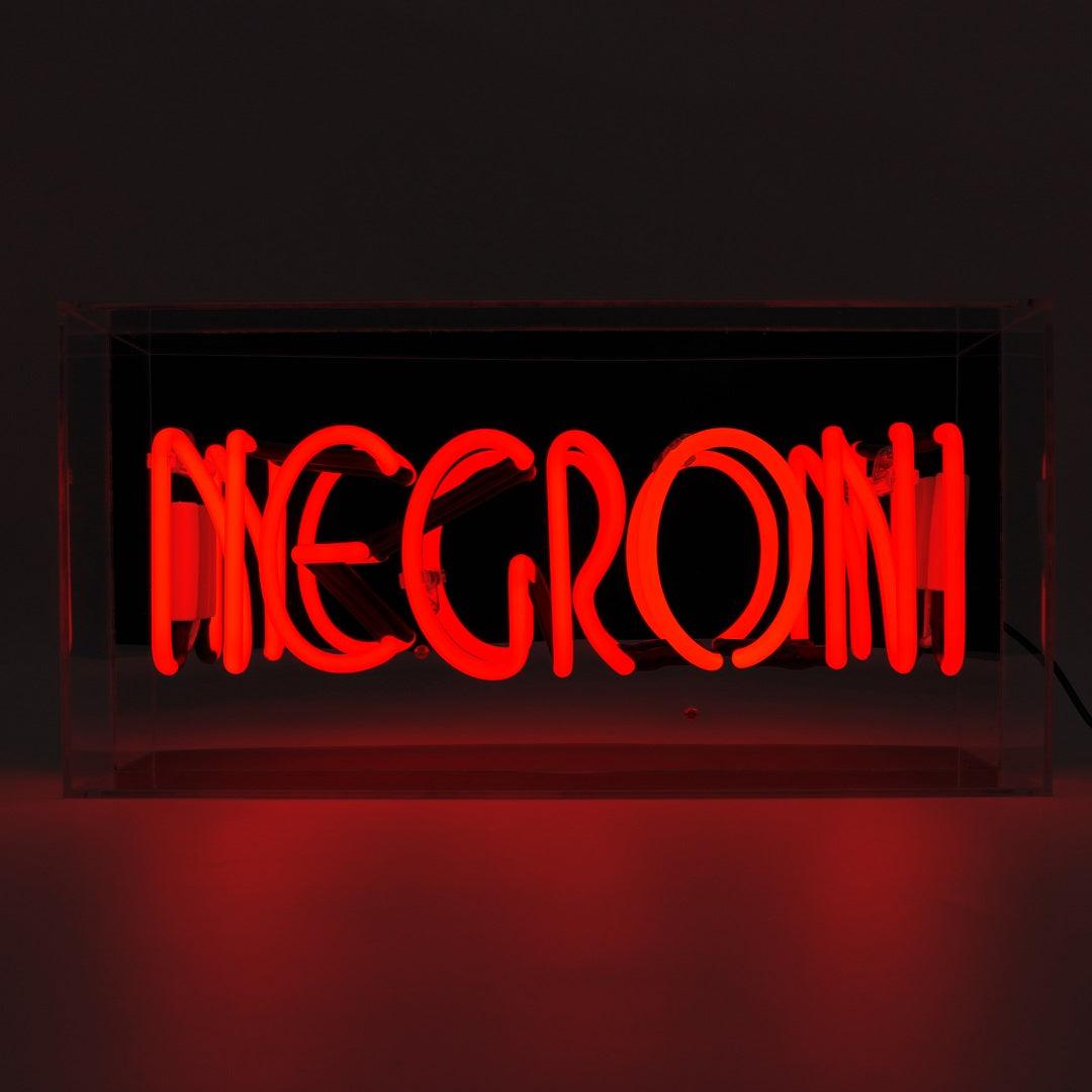 "Negroni" Glas Neon Box - TOM NEON
