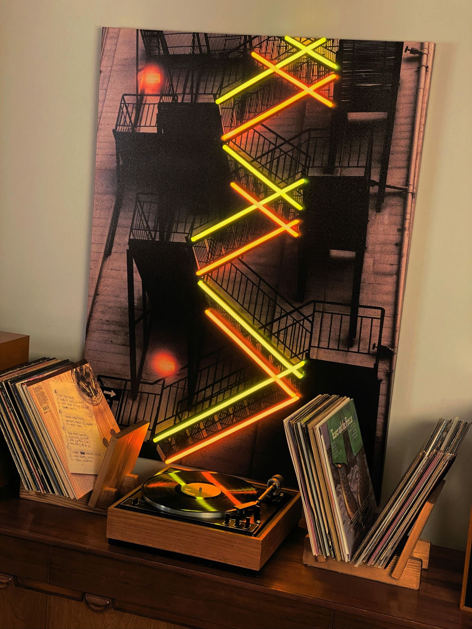 "New York Stairs" LED Neon Wall Art